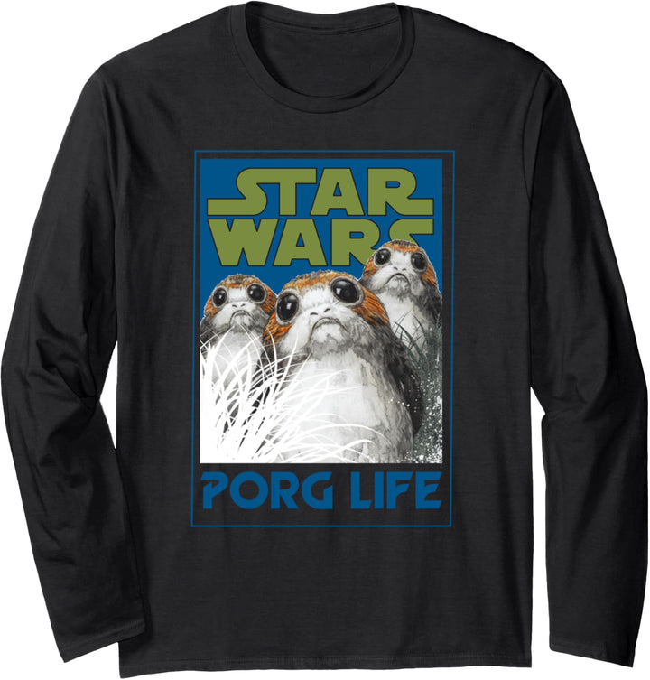 Star Wars The Last Jedi Porg Life Langarmshirt