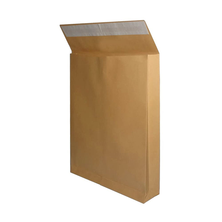Faltentasche mit Klotzboden C4 (324x229x40mm) haftklebend braun 130g 200 Stück