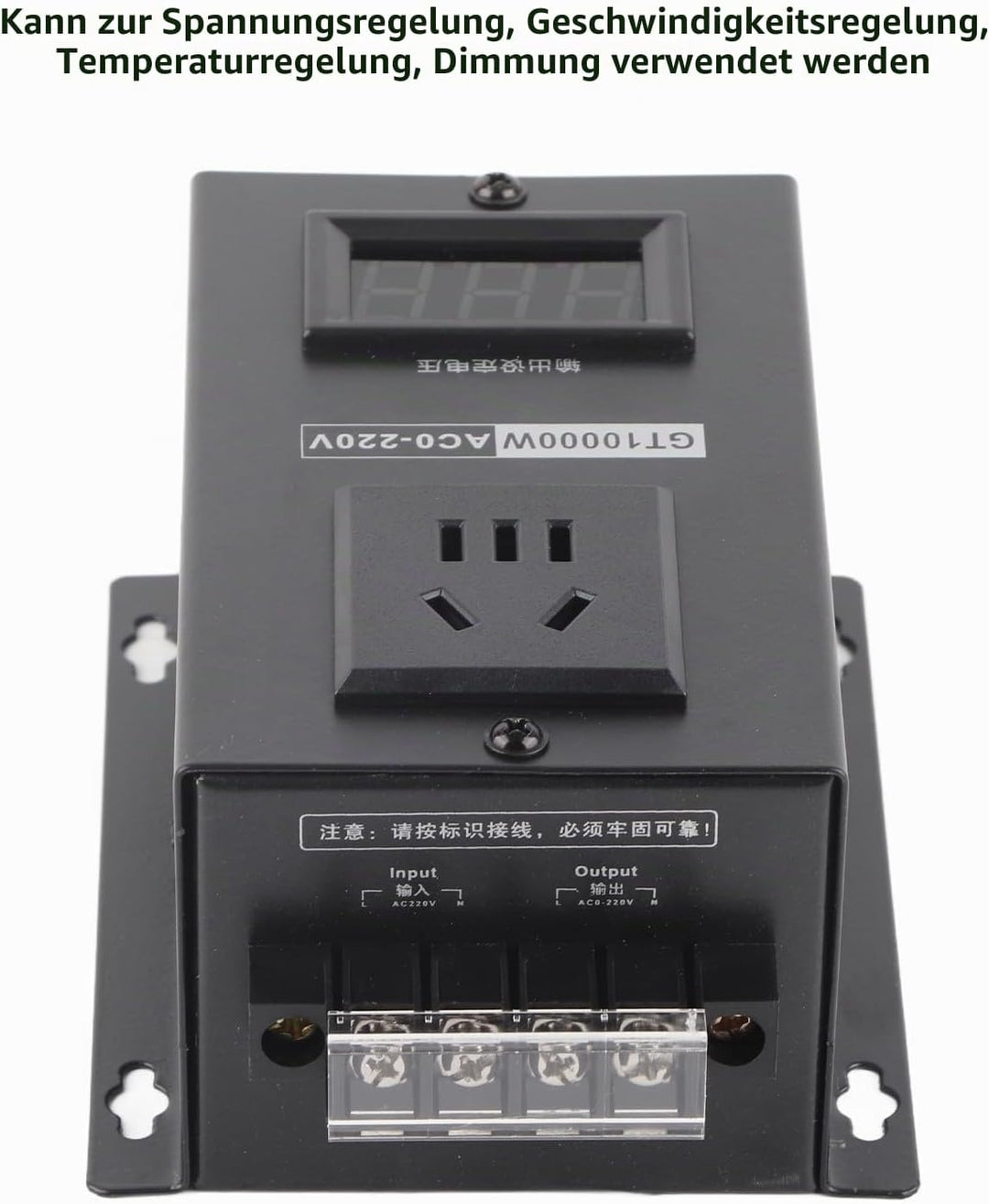 AC 220 V Spannungsregler 10000W Hochpräziser einstellbarer elektronischer Thyristor-Spannungsregler
