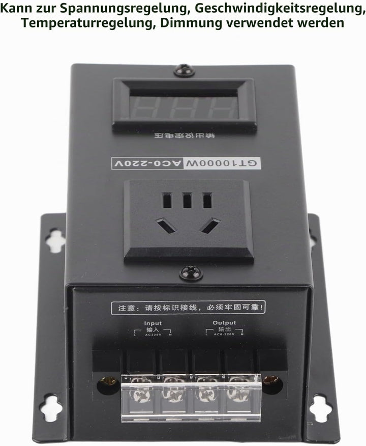AC 220 V Spannungsregler 10000W Hochpräziser einstellbarer elektronischer Thyristor-Spannungsregler