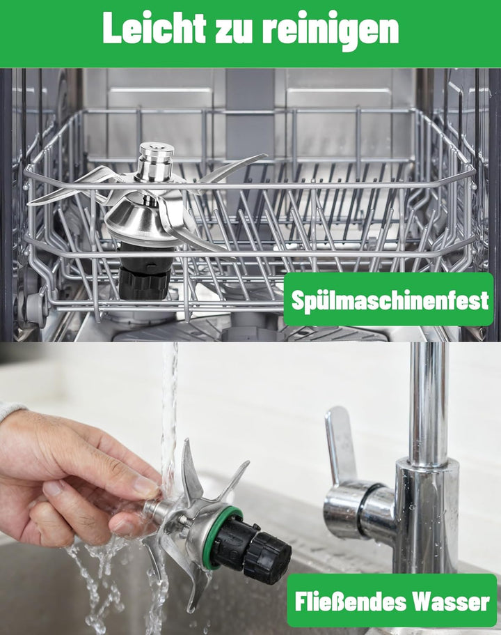 TM5 Messer für Thermomix TM5 TM6 Ersatzmesser für Vorwerk Thermomix TM5 Mixmesser mit Dichtring Edel