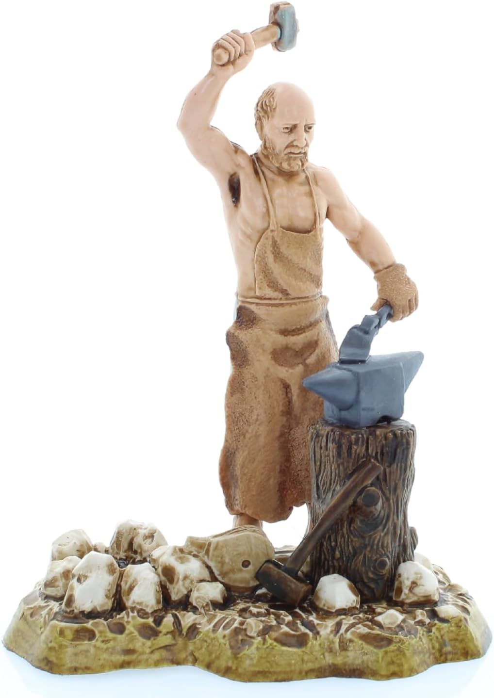 Moranduzzo Set 4 neapolitanische Berufe für Krippe 10 cm Massstab 1:20 - Unzerstörbare Krippenfigure