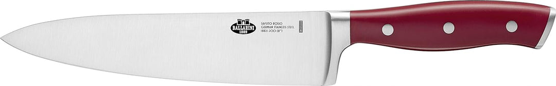 BALLARINI Savuto Rosso Kochmesser, Klingenlänge 20 cm, Deutscher Edelstahl, Ergonomischer Kunststoff