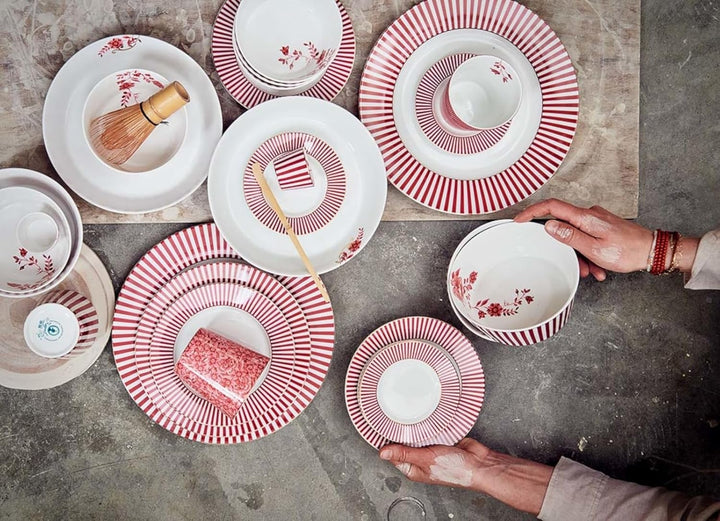 Pip Studio Royal Stripes Bowl Dark pink 12 cm