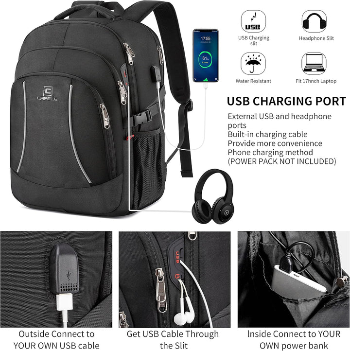 Cafele Rfid Anti-Diebstahl-Rucksack Laptop Schulrucksack Teens Bookbag Mittlerer Computerrucksack mi