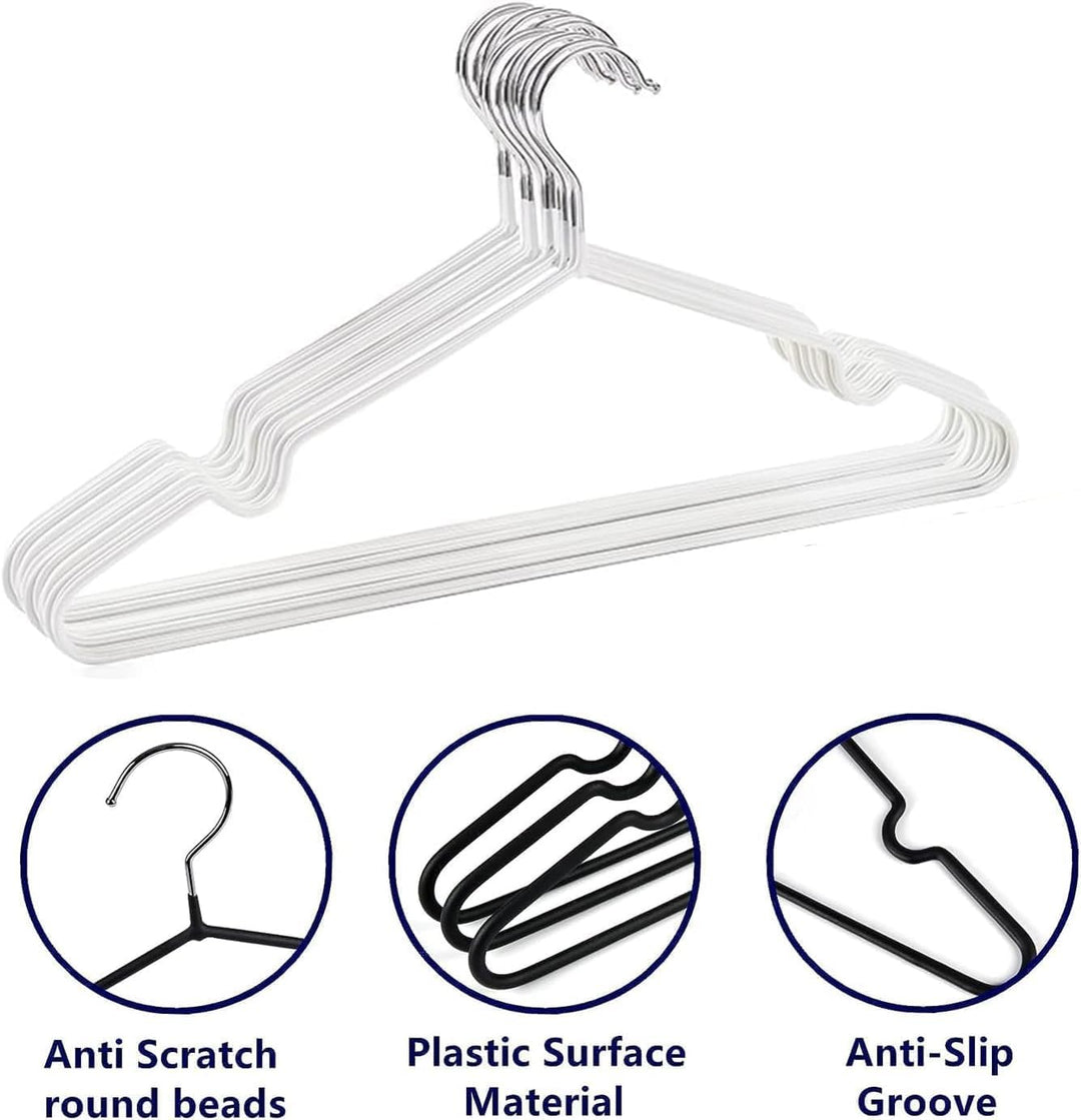 Kleiderbügel Metall (40 cm) – 30 Stück Platzsparende Kleiderbügel für Erwachsene,0,4cm Dick, Belastb