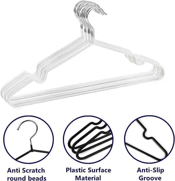 Kleiderbügel Metall (40 cm) – 30 Stück Platzsparende Kleiderbügel für Erwachsene,0,4cm Dick, Belastb