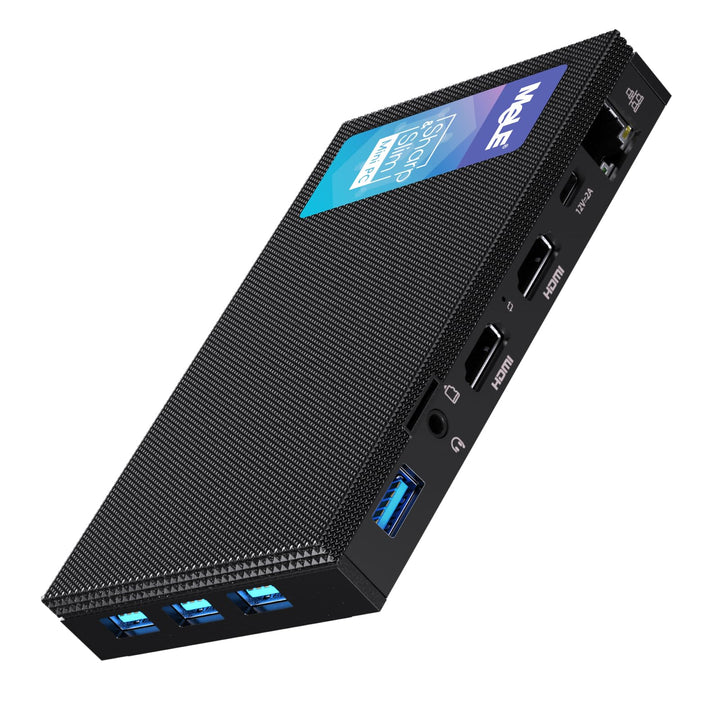 MeLE Mini PC, Quieter3Q Celeron N5105 8GB 128GB Windows 11 Pro Micro Computer Lüfterlose Kleine Desk