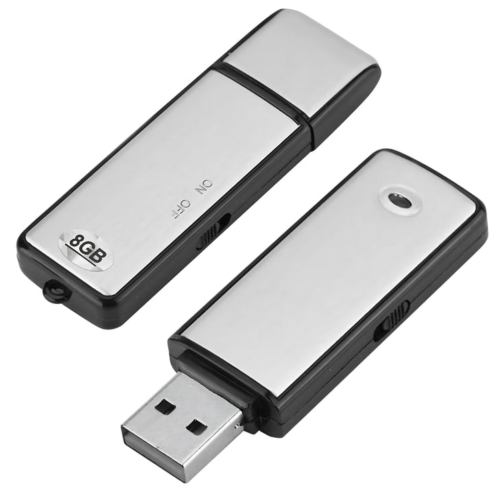 Digitales Diktiergerät, USB, Mini-Sprachaufnahme, Spion, 8 GB, für Meetings, Interviews, Konferenzen