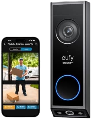 eufy Security Video Doorbell, Chime 2 Additional Bell, Dual Doorbell with Camera with Package Detect