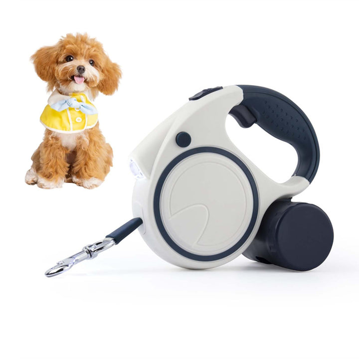 Hundeleine mit LED 5m, Rollleine für Hunde bis 10-25kg, Hundeleine Ausziehbar mit rutschfest Griff,