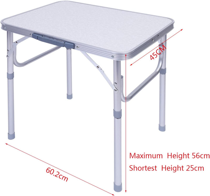 SOULONG Tragbarer Klapptisch, Campingtisch aus Aluminiumlegierung, leicht und faltbar mit praktische