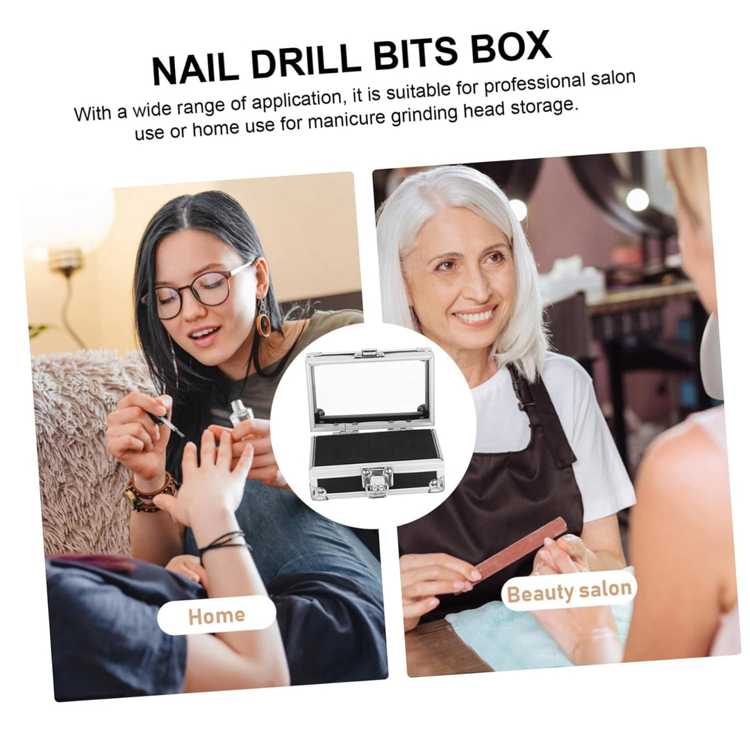 VICASKY 50löcher Nagelbohrer-aufbewahrungsbox Mit Halterung Für Fräser Organizer Für Nagelstudio Und