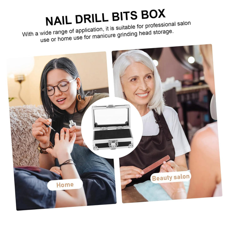 VICASKY 50löcher Nagelbohrer-aufbewahrungsbox Mit Halterung Für Fräser Organizer Für Nagelstudio Und