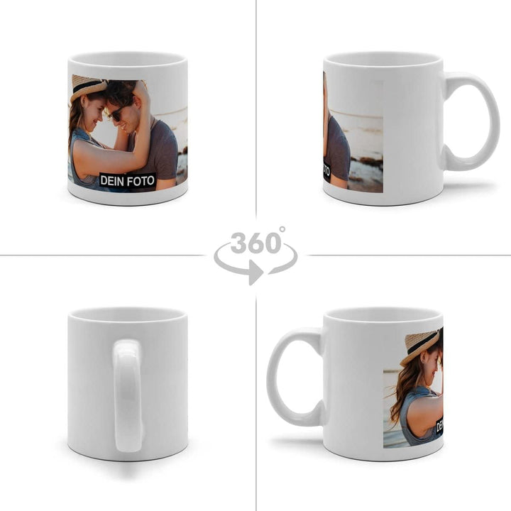 XL-XXL-Tasse 'Collage' - Personalisierte Fototasse mit eigenem Foto und Text - Grosse Tasse selbst g