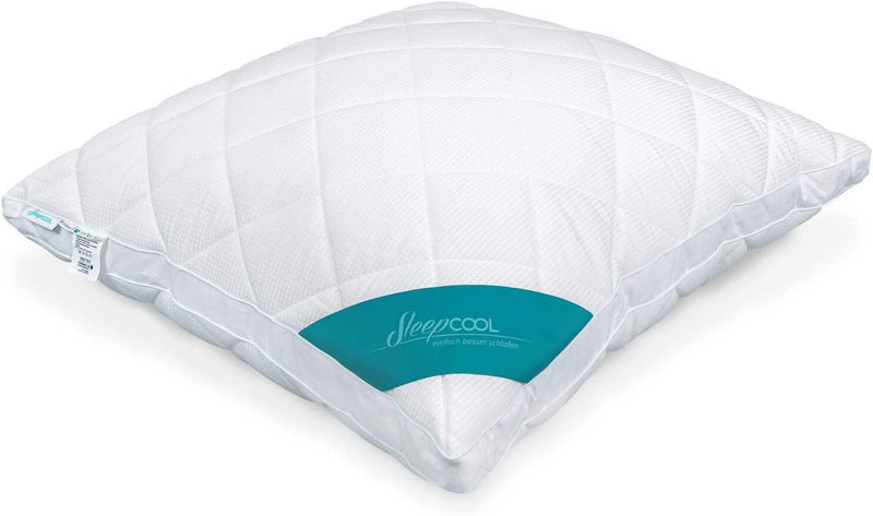 SleepCOOL Kühlendes Kopfkissen 80x80cm COOL.Moments – Extra grosses, voluminöses Kissen mit Kühleffe