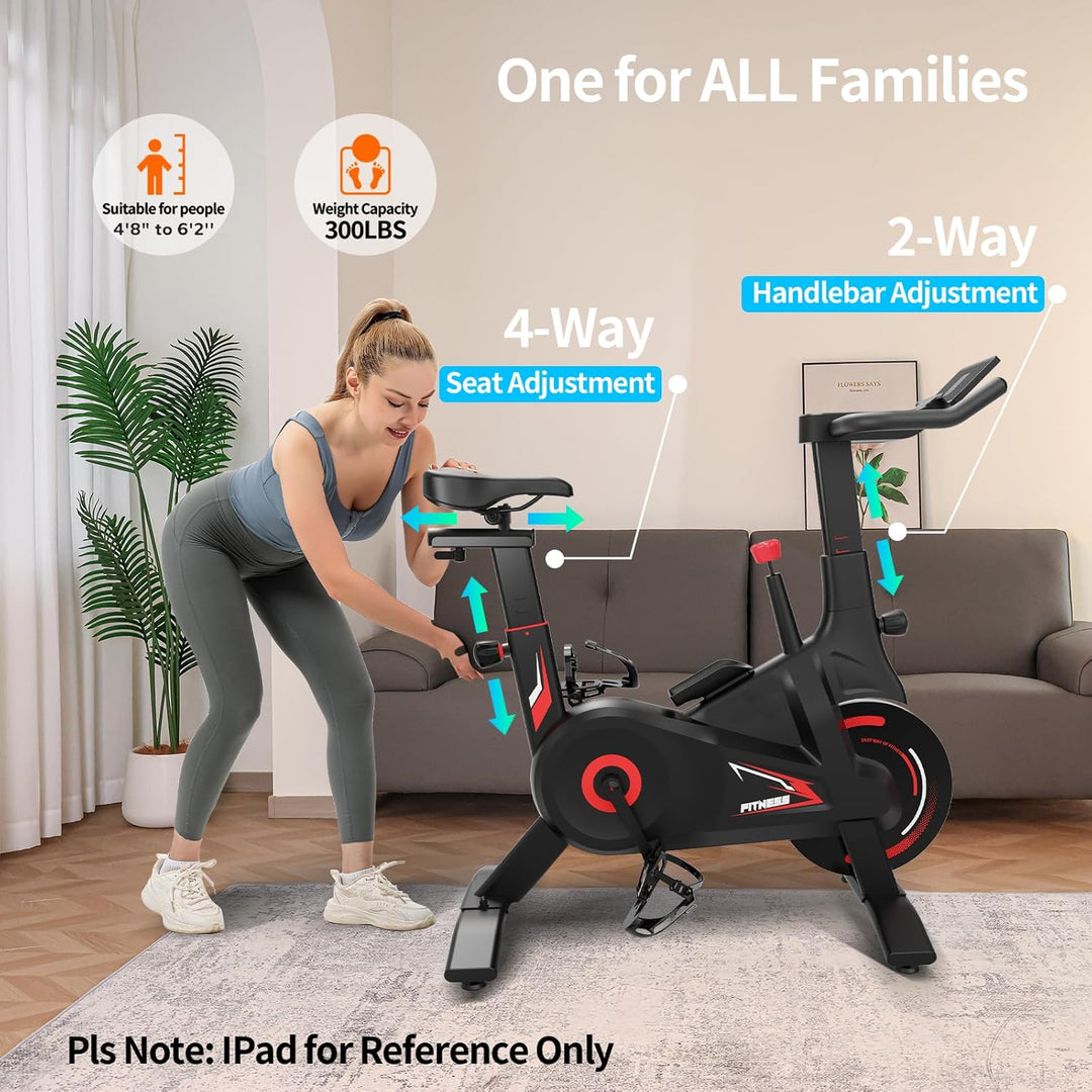 Bluearth Heimtrainer Fahrrad mit Magnetischem Widerstand, Hometrainer Fahrrad mit Smart App, Leise &