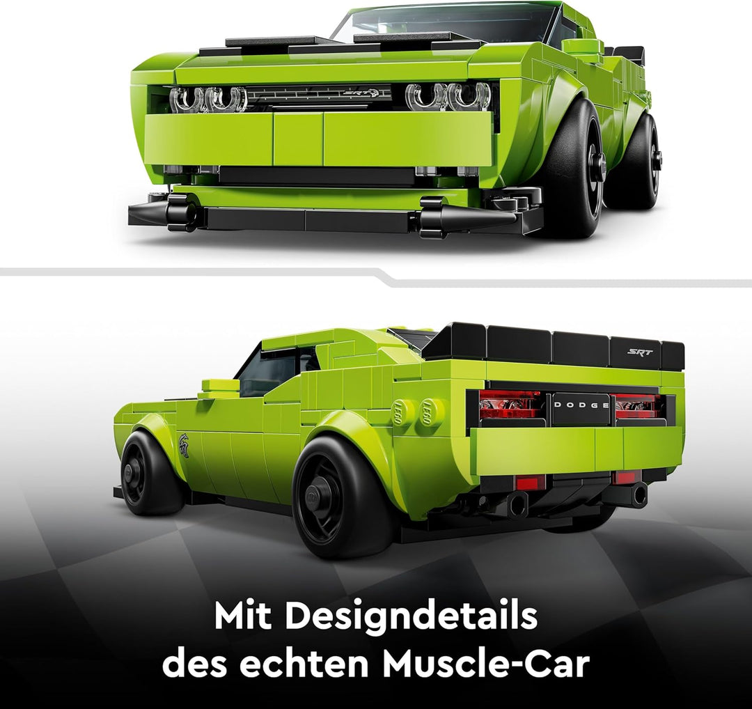 LEGO Speed Champions Dodge Challenger SRT Hellcat Sportwagen - Spielzeugauto mit 1 Minifigur zum Sam