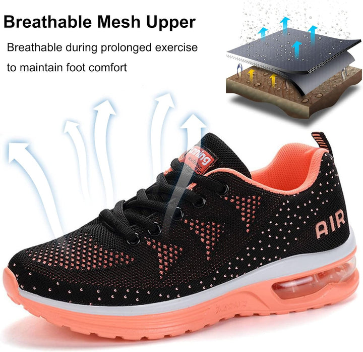 Sumateng Sneaker Damen Air Sportschuhe rutschfest Atmungsaktiv Laufschuhe Luftpolster Turnschuhe Lei