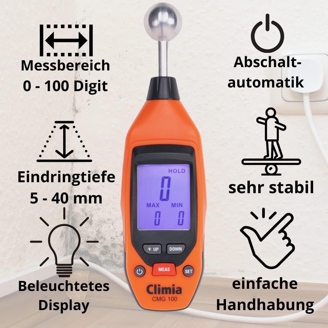 Climia CTK 240 + CMG100 Bundle, elektrischer Bautrockner mit ökologischem Kühlmittel & Feuchtemessge