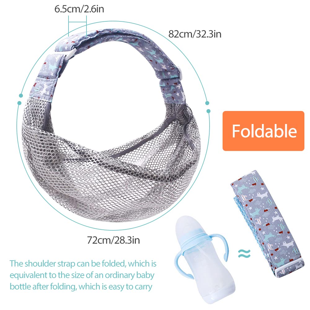 Breathable Baby Sling, Adjustable Baby Wrap, Baby Carrier Wrap, Quick Dry, 3D Mesh Fabric, Thick Sho