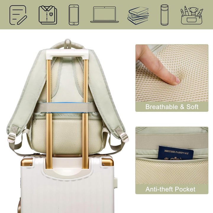 kadilong Rucksack Mädchen für Universität Studium,Rucksack Laptop Damen Lehrerrucksack Schulrucksack