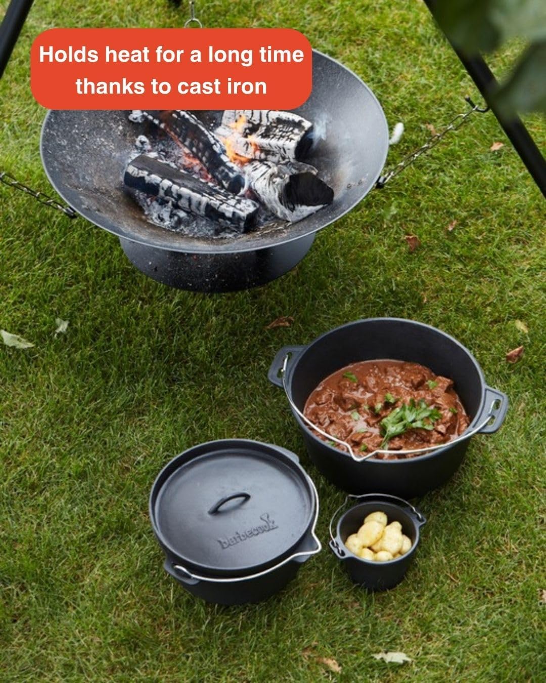barbecook Kochtopf/Dutch Oven 9 L Grillzubehör, Black, Schwarz
