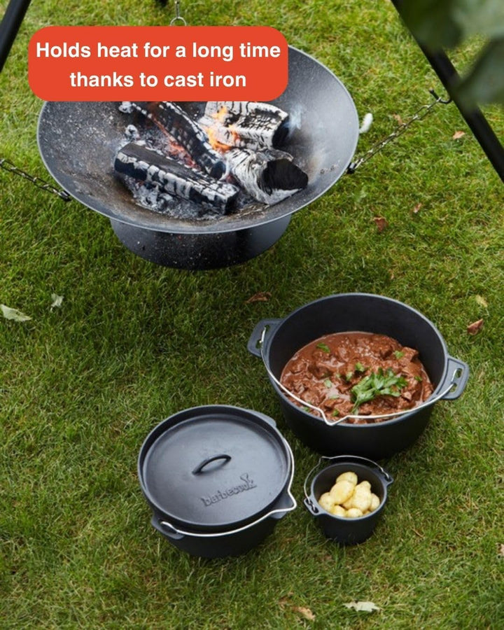 barbecook Kochtopf/Dutch Oven 9 L Grillzubehör, Black, Schwarz