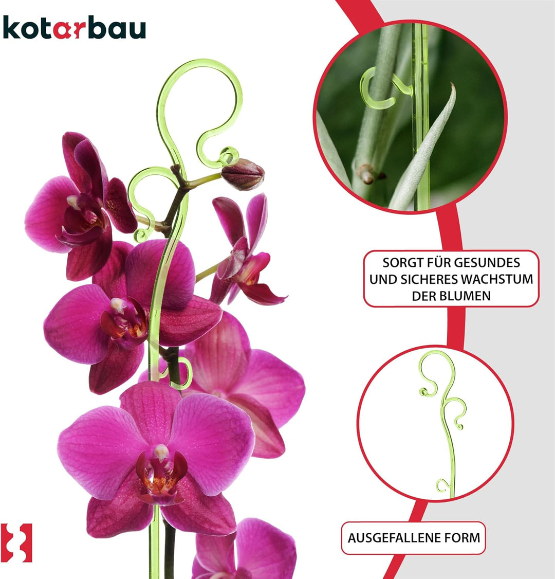 KOTARBAU® 6er Set Pflanzenstütze Grün PVC 39 cm Blumenstütze Rankhilfe Zimmerpflanzen Blumenstütze G