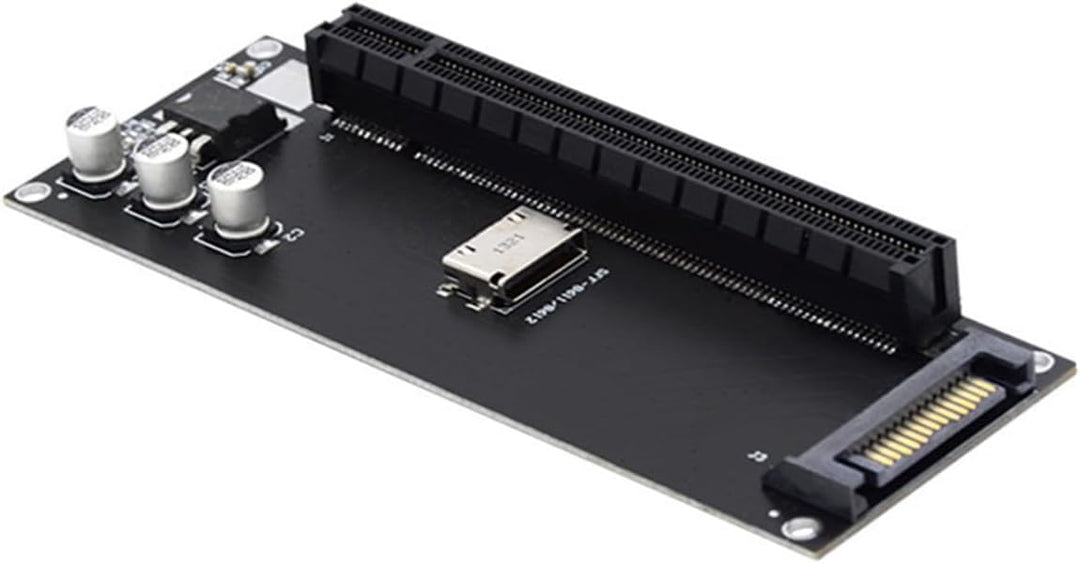 Oculink SFF-8611/8612 auf PCI-E 4.0 x16 Erweiterungskarte mit SATA-Stromanschluss für Externe Grafik