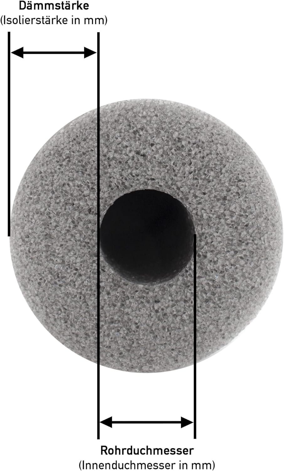 18 m Rohrisolierung (VPE-Rollenware) GEG 50% INSUL-TUBE H-PLUS *GRAU Isolierschlauch Heizung Sanitär