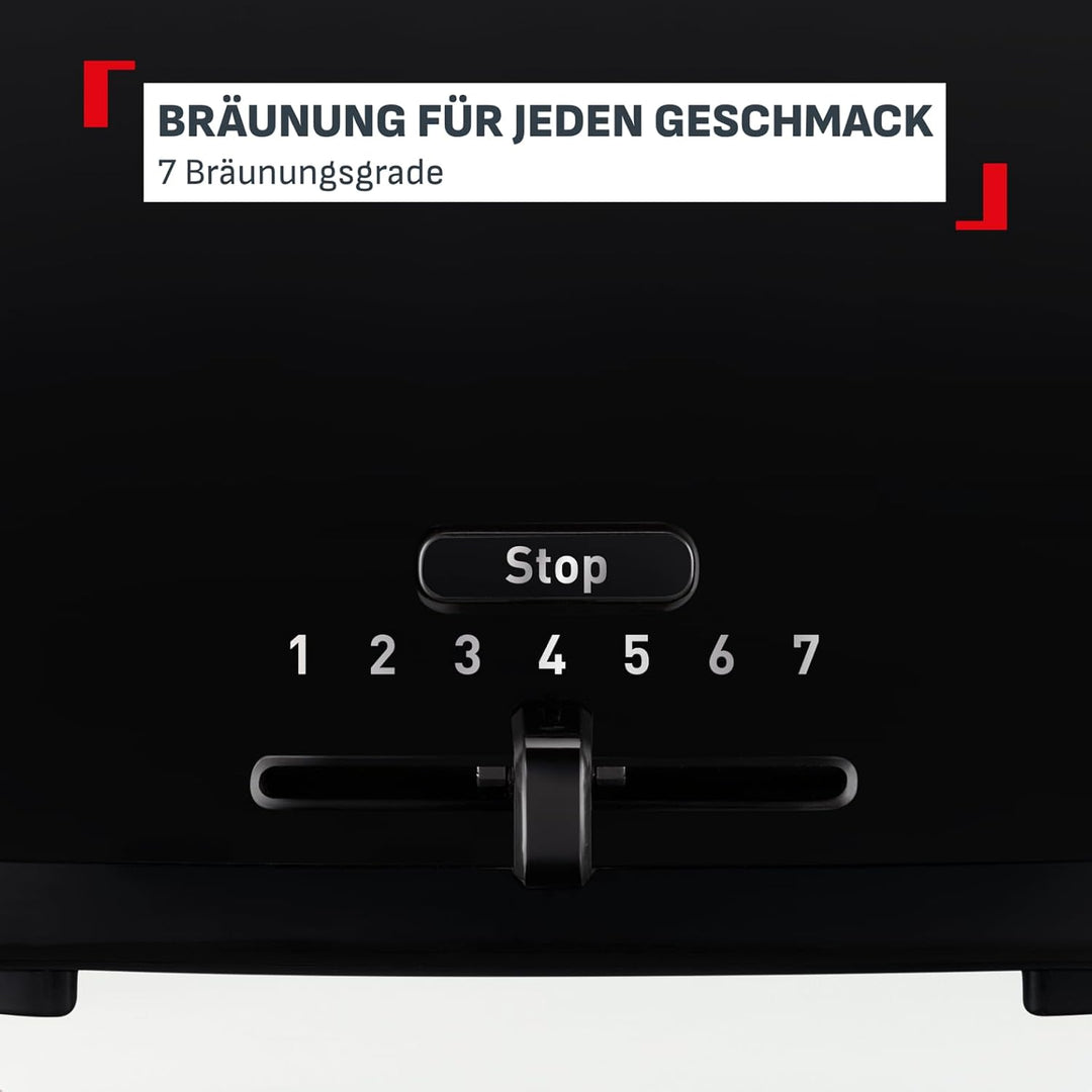Tefal TT1A28 Vita Toaster | 7 Bräunungsstufen | 2 Toastschlitze | zentriert die Brotscheiben | Hebef