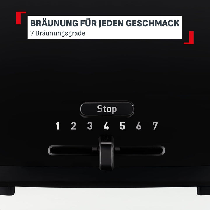 Tefal TT1A28 Vita Toaster | 7 Bräunungsstufen | 2 Toastschlitze | zentriert die Brotscheiben | Hebef