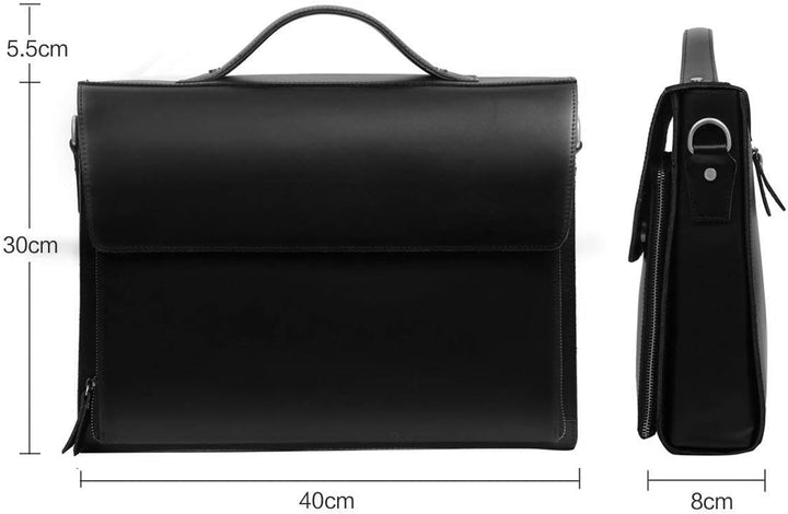 Leathario Aktentasche Herren Leder Laptoptasche 15.6 Zoll Businesstasche Herren Arbeitstasche Umhäng