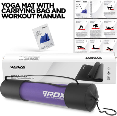 RDX Yogamatte Rutschfest, 6MM TPE Gymnastikmatte, REACH ROHS Zertifiziert Trainingsmatte, Fitness Üb