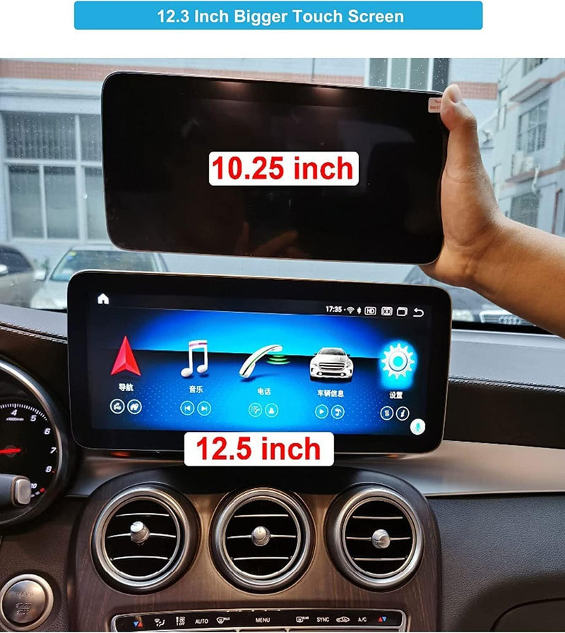 Android 13 Autoradio 12,3 Zoll Touchscreen für 2015–2018 Mercedes Benz A/C/V-Klasse W176 CLA GLA GLC