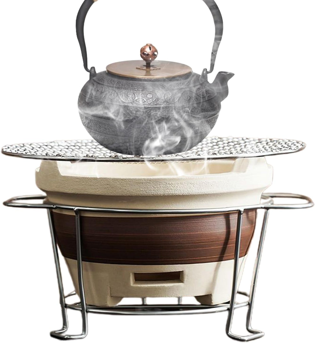 Veeteah BBQ-Grill,Kohleofen - Grillofen zum Kochen von Tee rund um den Herd, Tee-Holzkohleofen für O