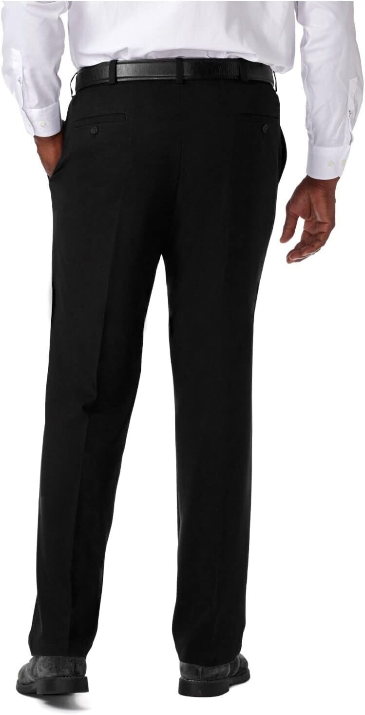 Haggar Herren Klassische Hose, Blickdicht Standard 32W / 30L Schwarz, Standard 32W / 30L Schwarz