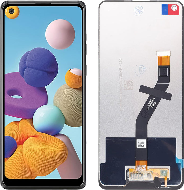 SwarKing LCD Display kompatibel mit Samsung Galaxy A21 Touch Screen Digitizer (Schwarz ohne Rahmen)