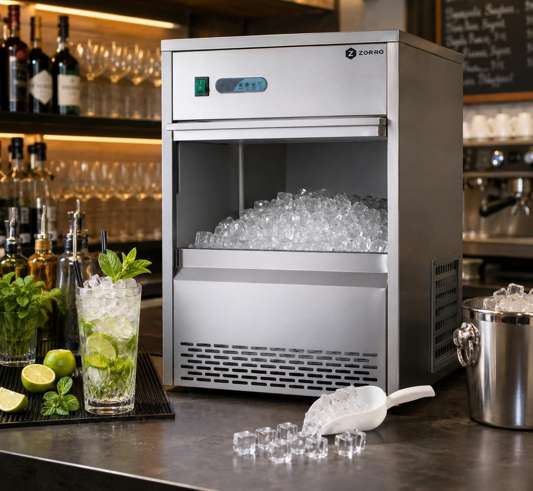 ZORRO - Eiswürfelbereiter ZEB 25 ECO - Gastro 25kg/24h- Eiswürfelmaschine mit