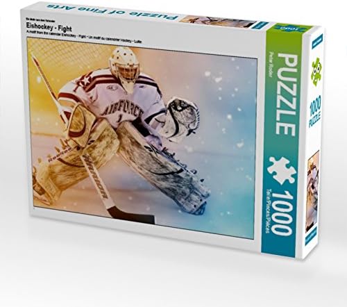 CALVENDO Puzzle Eishockey - Fight 1000 Teile Lege-Grösse 64 x 48 cm Foto-Puzzle Bild von Peter Roder