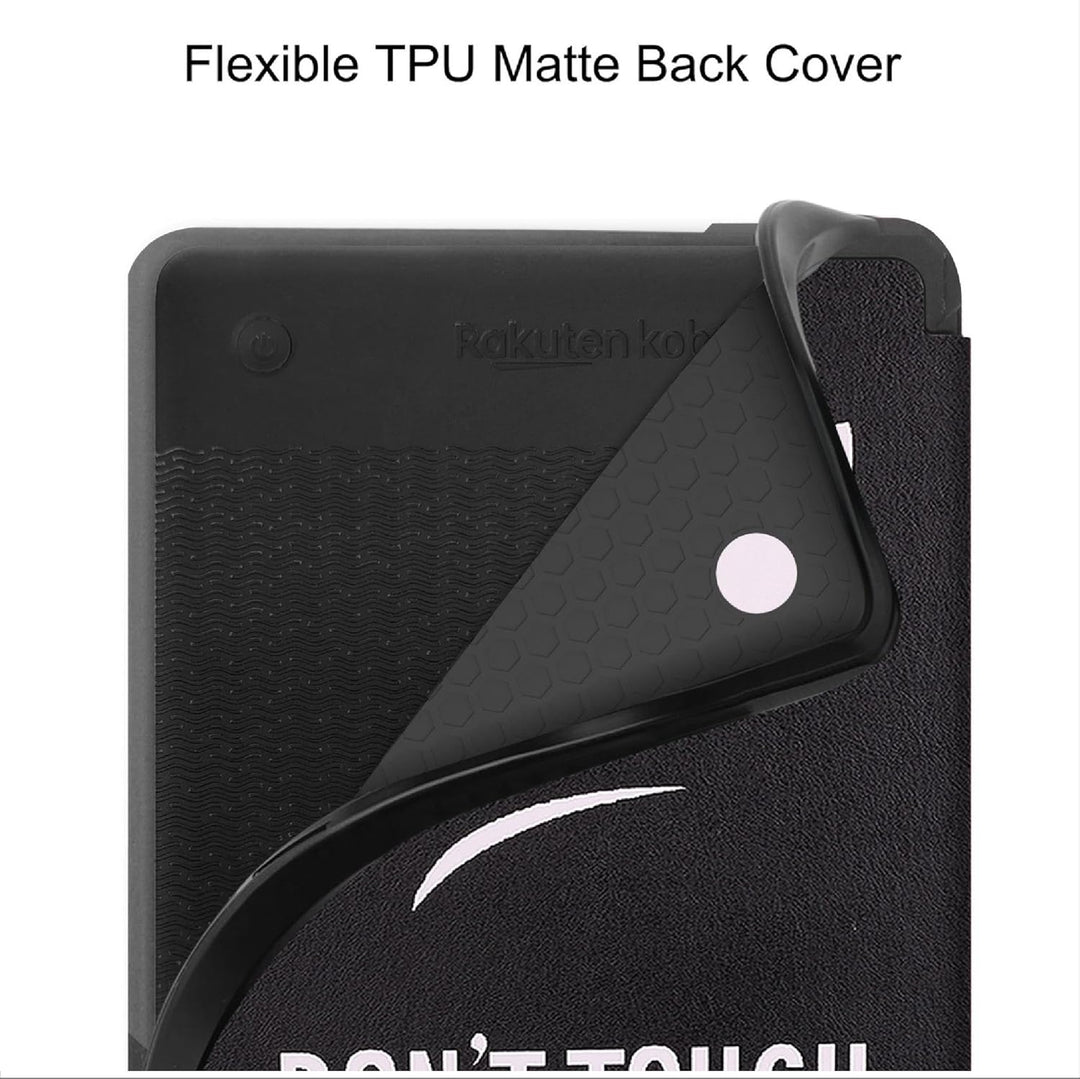 GIOPUEY Hülle Kompatibel mit Kobo Clara Colour/Clara BW, Flip Case, PU Leder + Weiches TPU Hülle, Au