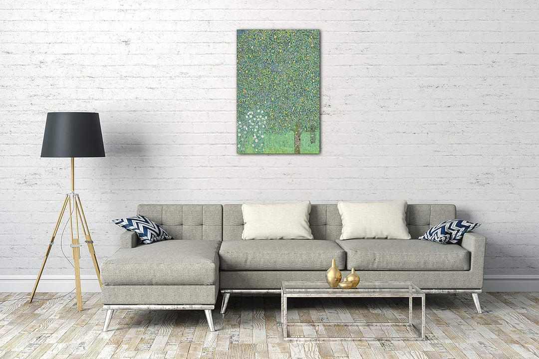 Printed Paintings Leinwand (60x80cm): Gustav Klimt - Rosen unter Bäumen (1905) 60x80 cm, 60x80 cm