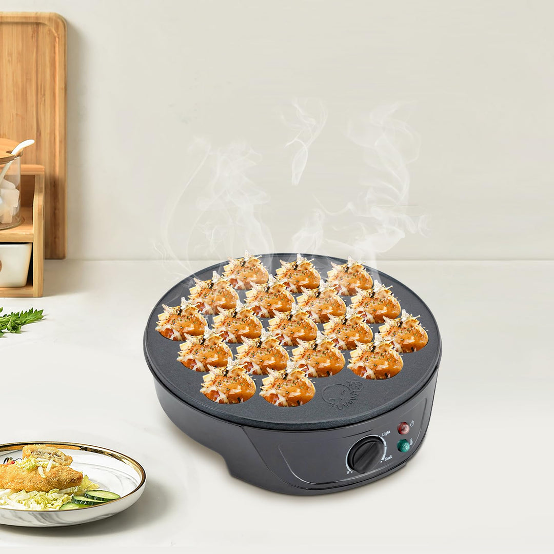 Hersteller Takoyaki 750W, Elektrische Maschine 18-Loch für Takoyaki Bälle, Takoyaki Grill Tablett, K