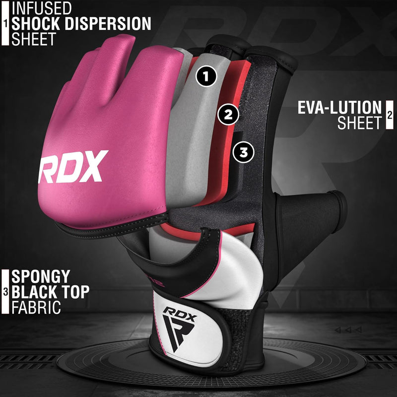 RDX MMA Handschuhe Damen für Kampfsport, Frauen Maya Hide Leder Sparring Trainingshandschuhe Profi K