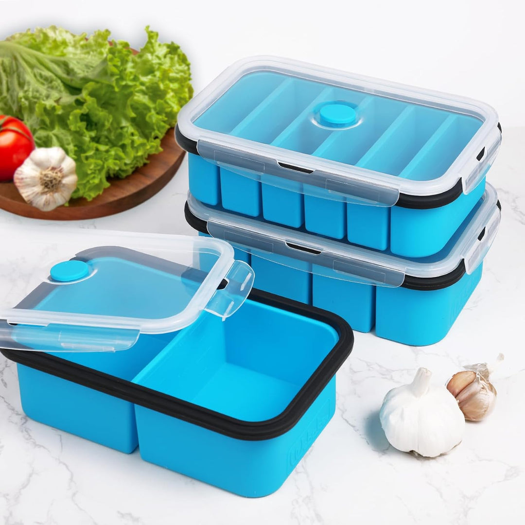 webake Suppen Einfrieren Behälter Silikon Gefrierform mit Deckel 3 Stück 125ml 250ml 500ml Gefrierbe