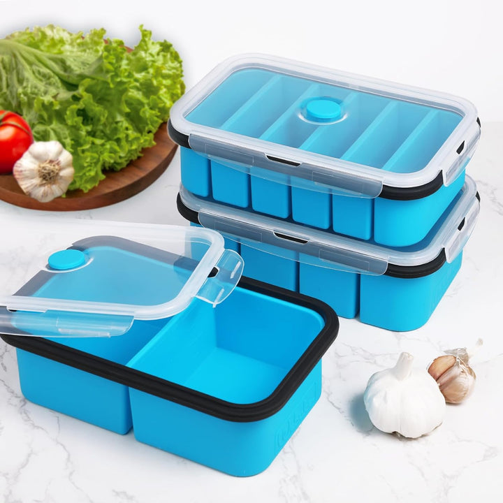 webake Suppen Einfrieren Behälter Silikon Gefrierform mit Deckel 3 Stück 125ml 250ml 500ml Gefrierbe