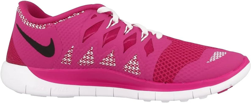 Nike Free 5.0 Mädchen Laufschuhe 35.5 EU Pink Hot Pink Black White, 35.5 EU Pink Hot Pink Black Whit