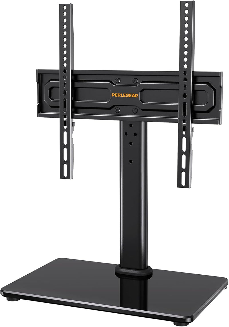 PERLEGEAR TV Standfuss TV Ständer Schwenkbar für 24-55/60 Flach & Curved Fernseher bis zu 40 KG, TV-