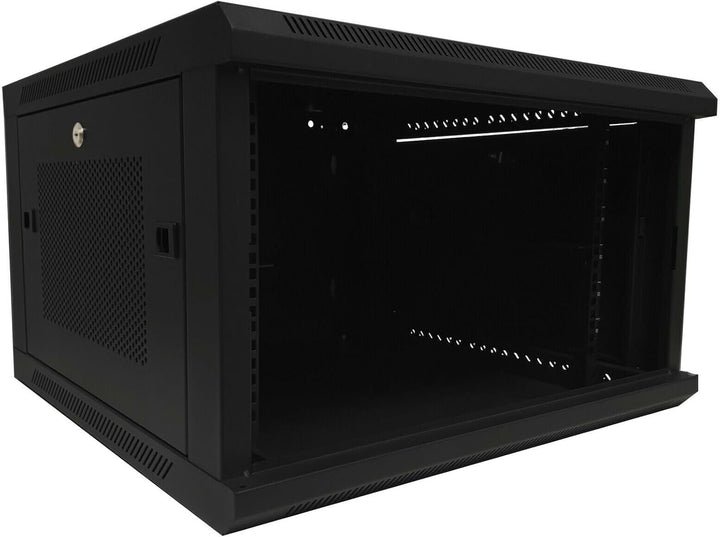 DSIT 6HE Serverschrank - 19 Zoll Wandgehäuse mit Glastür und Perforierte Seitenwände (BxTxH) 600 x 6
